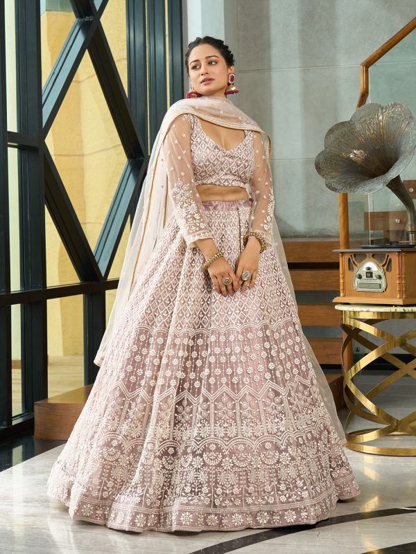 Designer Beige Lehenga Choli