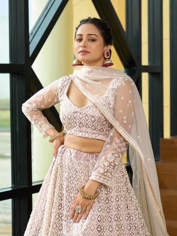 Designer Beige Lehenga Choli