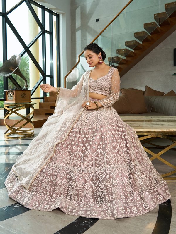 Designer Beige Lehenga Choli