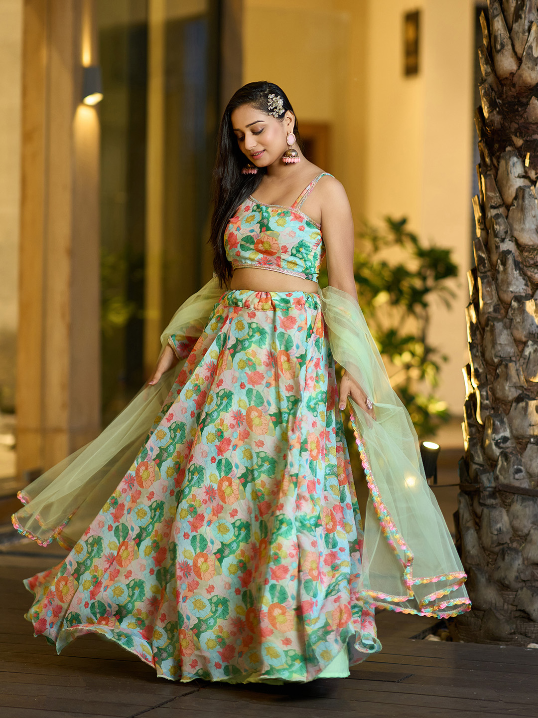 Printed Multicolor Lehenga Choli