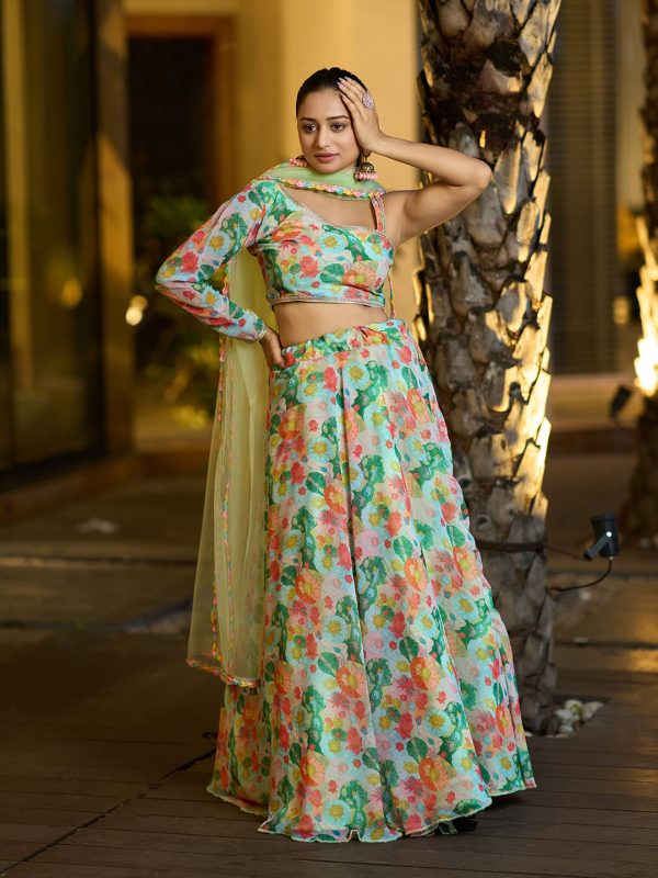 Printed Multicolor Lehenga Choli