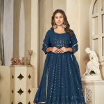 Georgette Rama Anarkali Suit