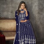 Embroidered Blue Anarkali Suit