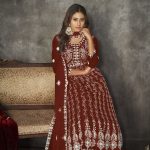 Embroidered Red Anarkali Suit