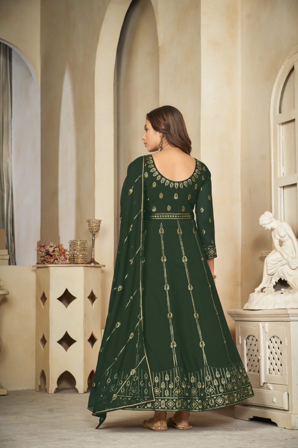 Green Georgette Anarkali Suit