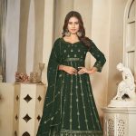 Green Georgette Anarkali Suit