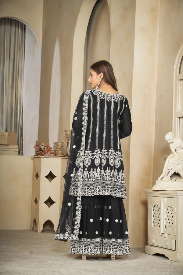 Black Georgette Anarkali Suit