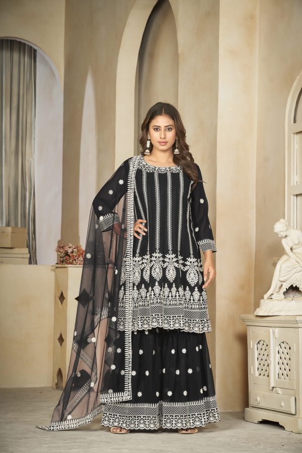 Black Georgette Anarkali Suit