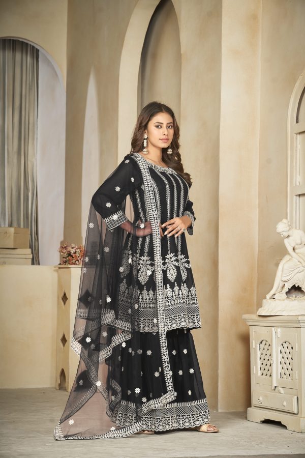 Black Georgette Anarkali Suit