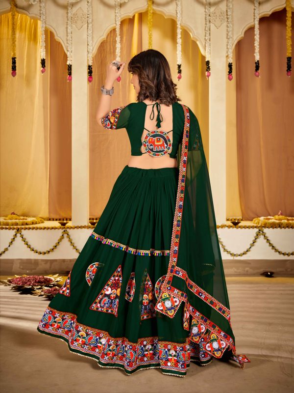 Green Navratri Special Lehenga Choli