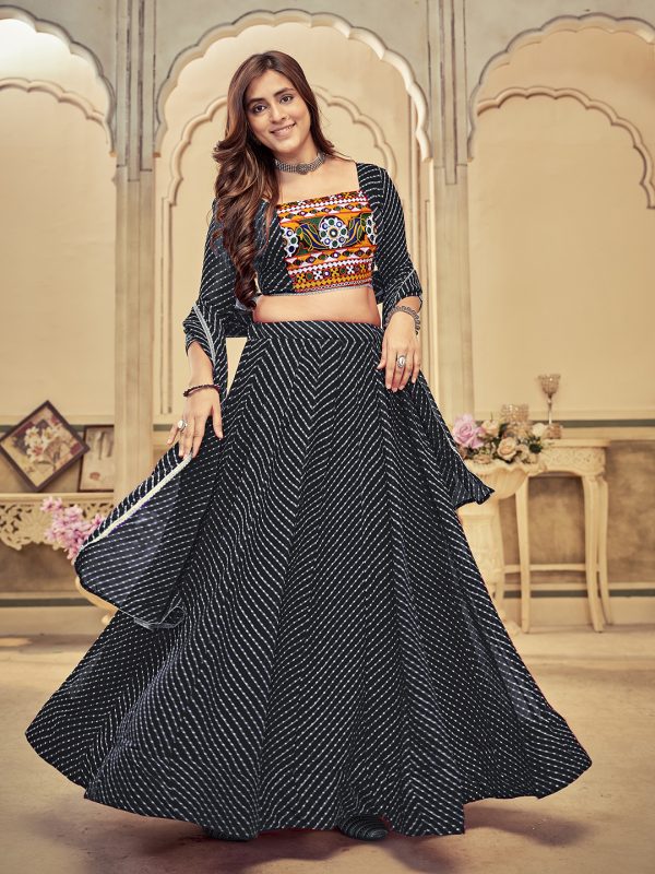 Black Navratri Special Lehenga Choli