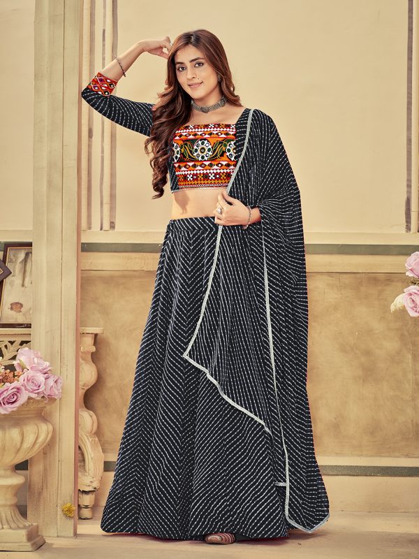 Black Navratri Special Lehenga Choli