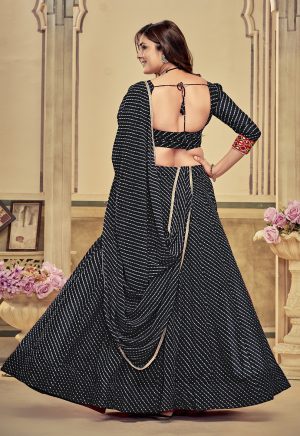 Black Navratri Special Lehenga Choli