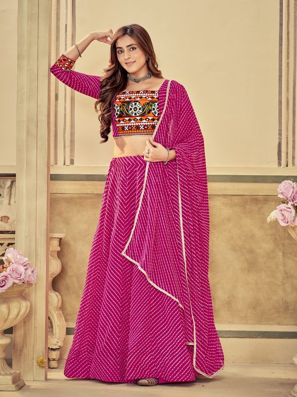 Pink Navratri Special Lehenga Choli