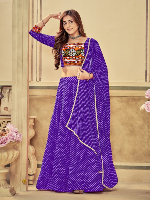 Purple Navratri Special Lehenga Choli