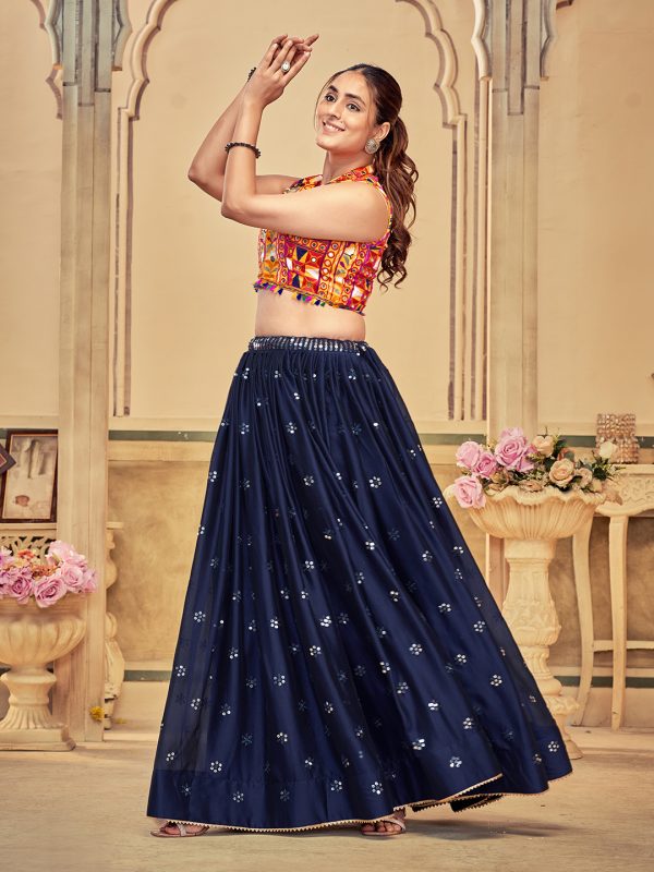 Blue Navratri Special Lehenga Choli