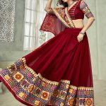 Maroon Navratri Special Lehenga Choli