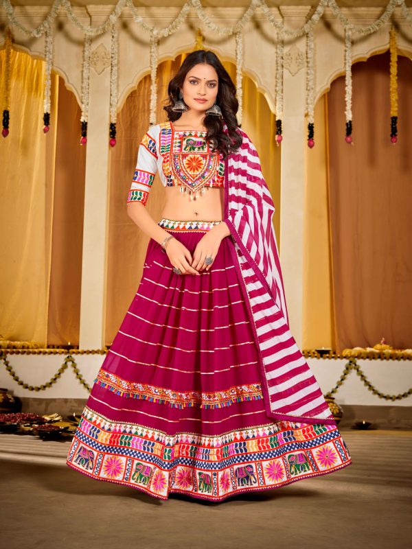 Pink Navratri Special Lehenga Choli