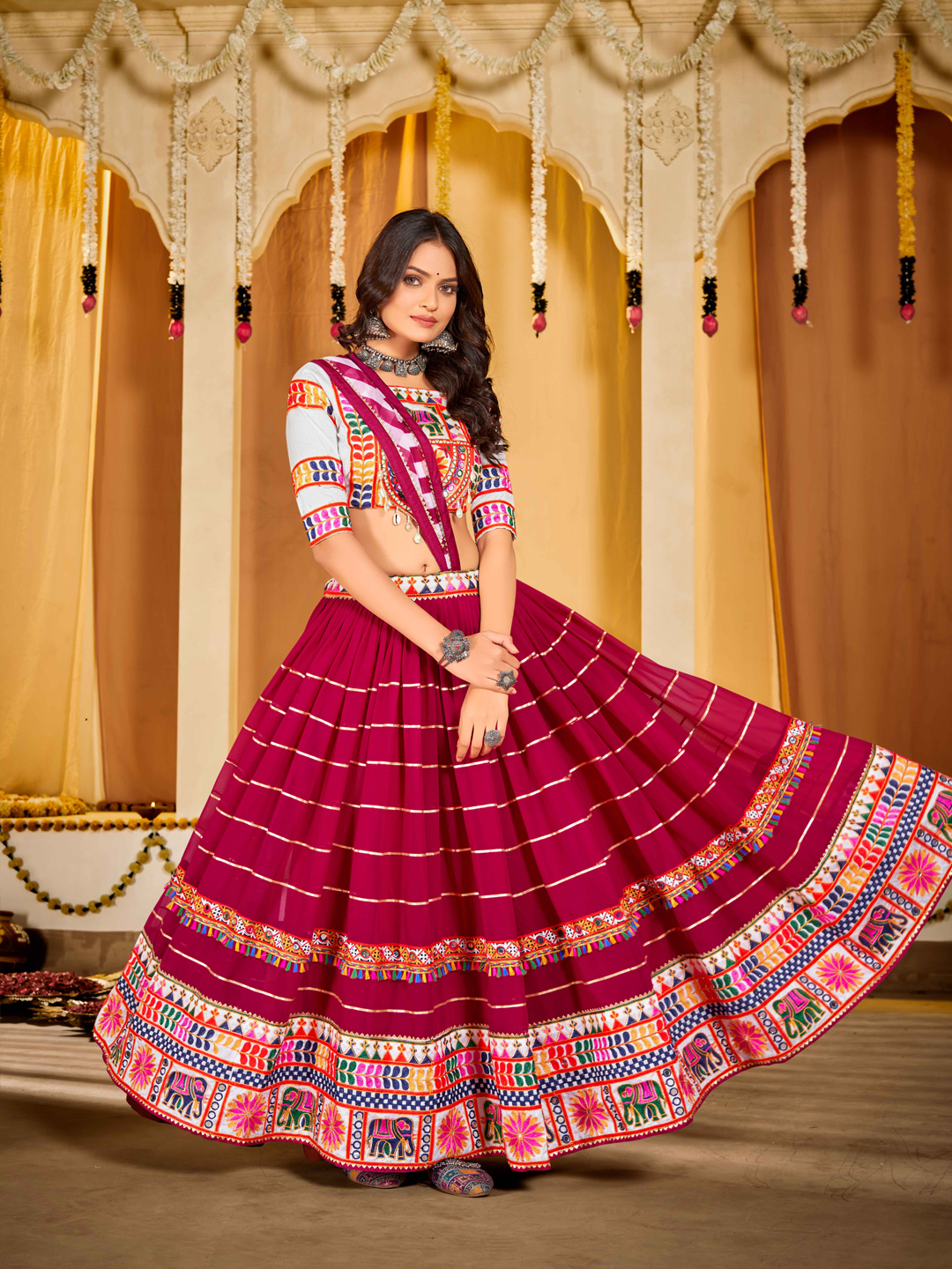 Pink Navratri Special Lehenga Choli