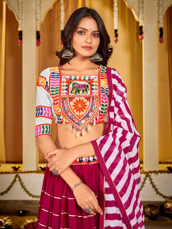 Pink Navratri Special Lehenga Choli