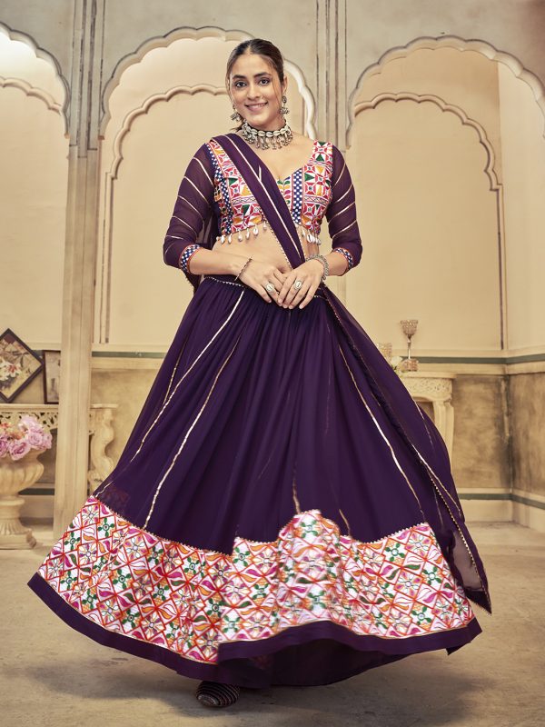 Purple Navratri Special Lehenga Choli