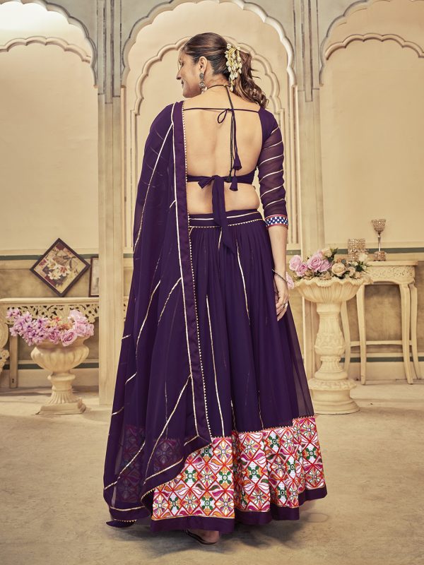 Purple Navratri Special Lehenga Choli