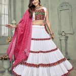 White Navratri Special Lehenga Choli