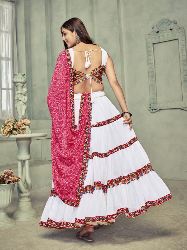 White Navratri Special Lehenga Choli