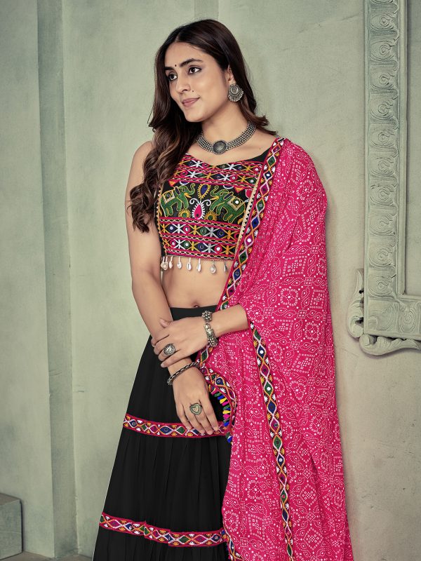 Black Navratri Special Lehenga Choli