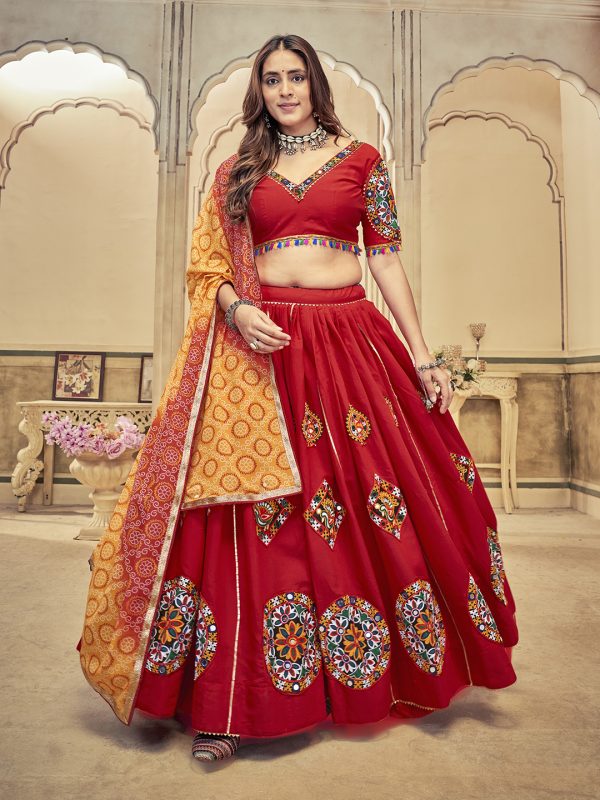 Maroon Navratri Special Lehenga Choli