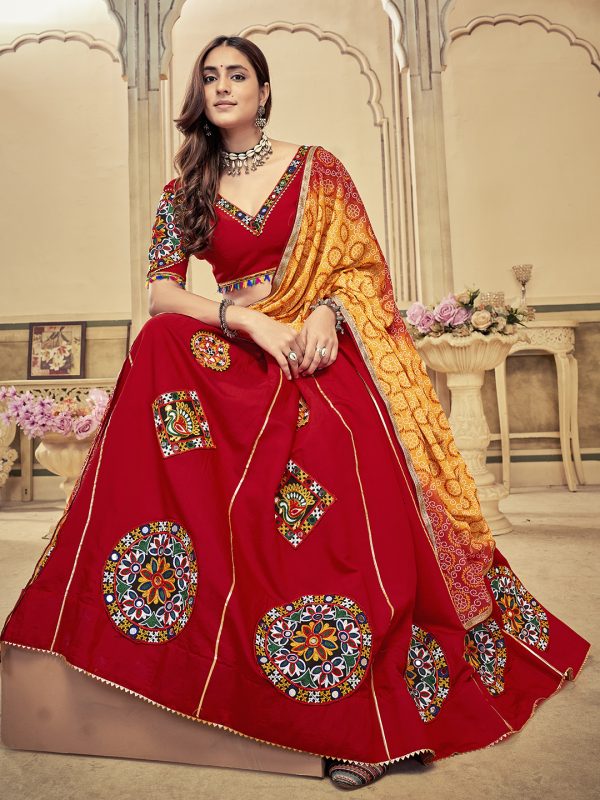 Maroon Navratri Special Lehenga Choli