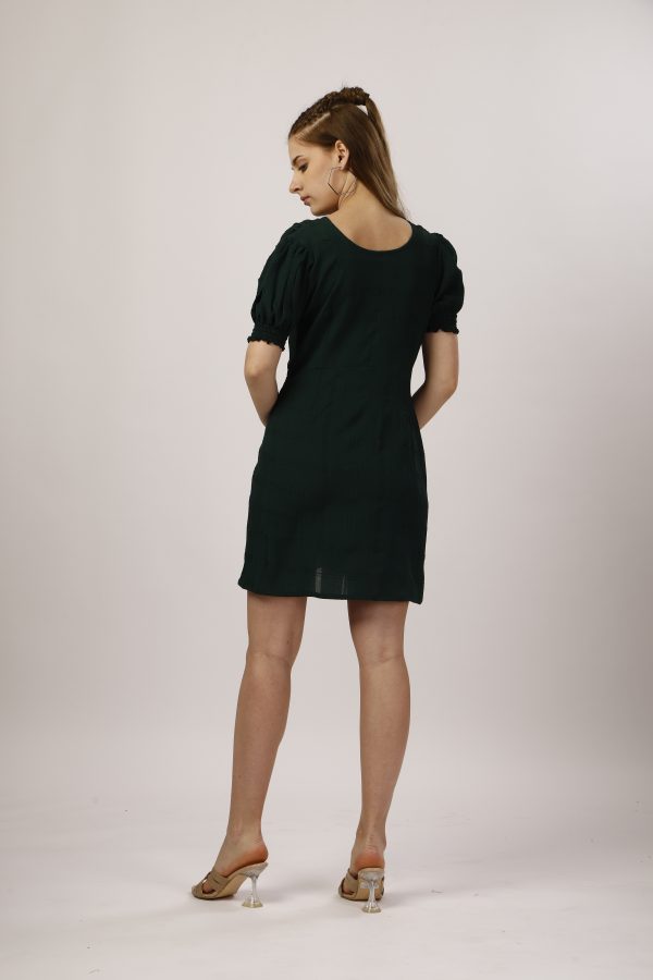 Women Fit & Flare Green Dress