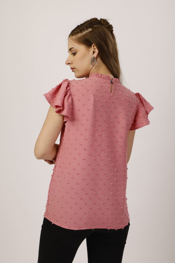 Round Collar Pink Top