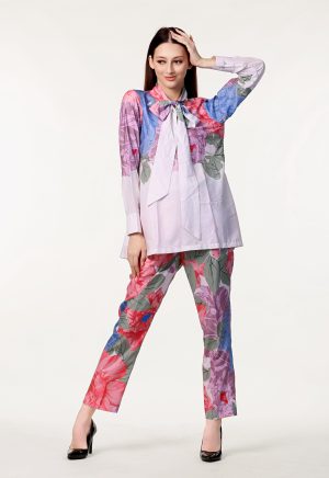 Multicolor Designer Floral Fantasy Co-ord Set - Image 3