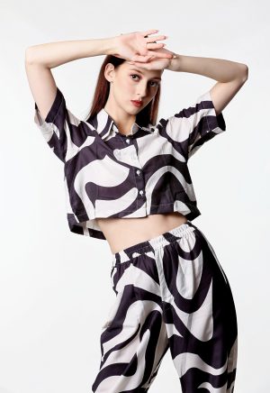 Monocrome Chic Black and White Co-ord Set - Image 3