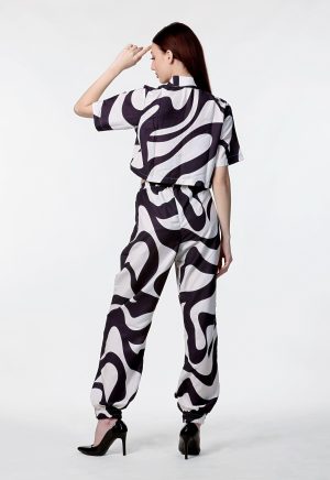 Monocrome Chic Black and White Co-ord Set - Image 4