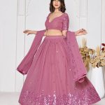 Pink Georgette Lehenga Choli