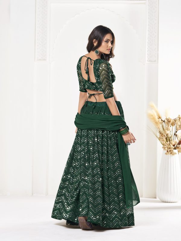 Georgette Green Lehenga Choli