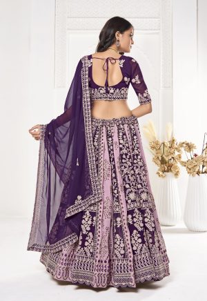 Georgette Purple Lehenga Choli