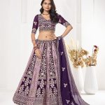 Georgette Purple Lehenga Choli