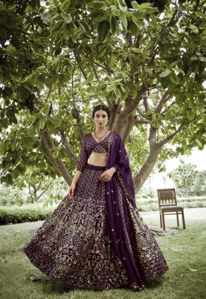 Purple Color Lehenga Choli