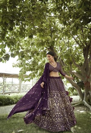 Purple Color Lehenga Choli