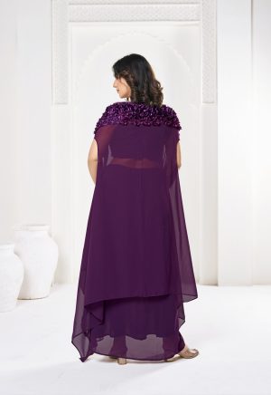 Glamorous Purple Indo-Western