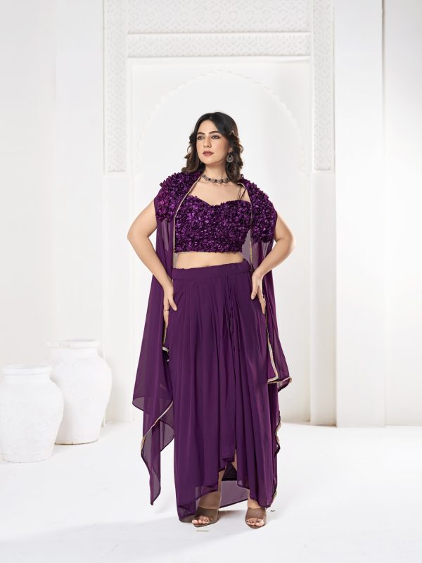 Glamorous Purple Indo-Western