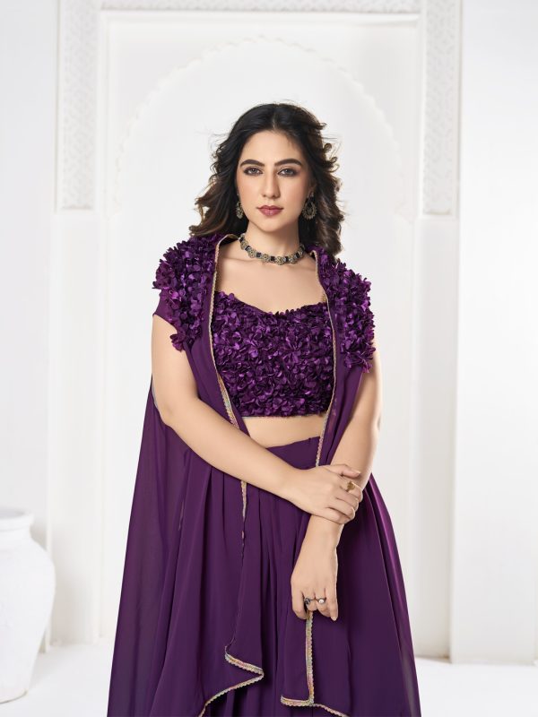 Glamorous Purple Indo-Western