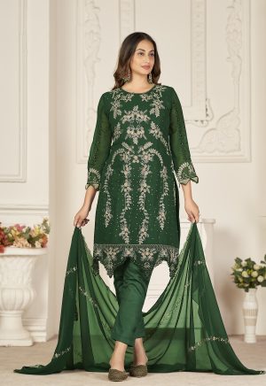 Luxury Green Pakistani Suit