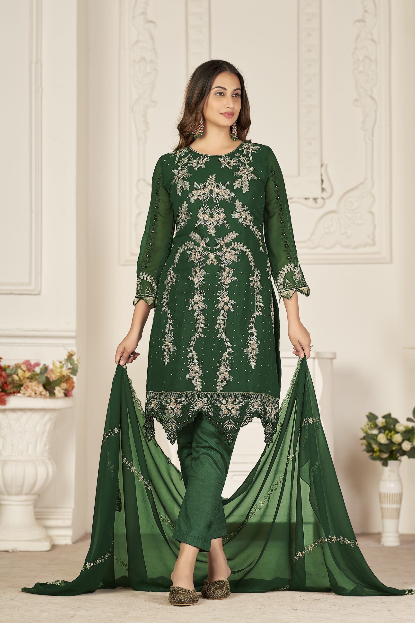 Luxury Green Pakistani Suit