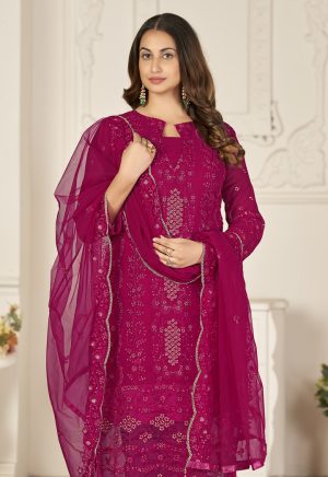 Vibrant Maroon Pakistani Suit