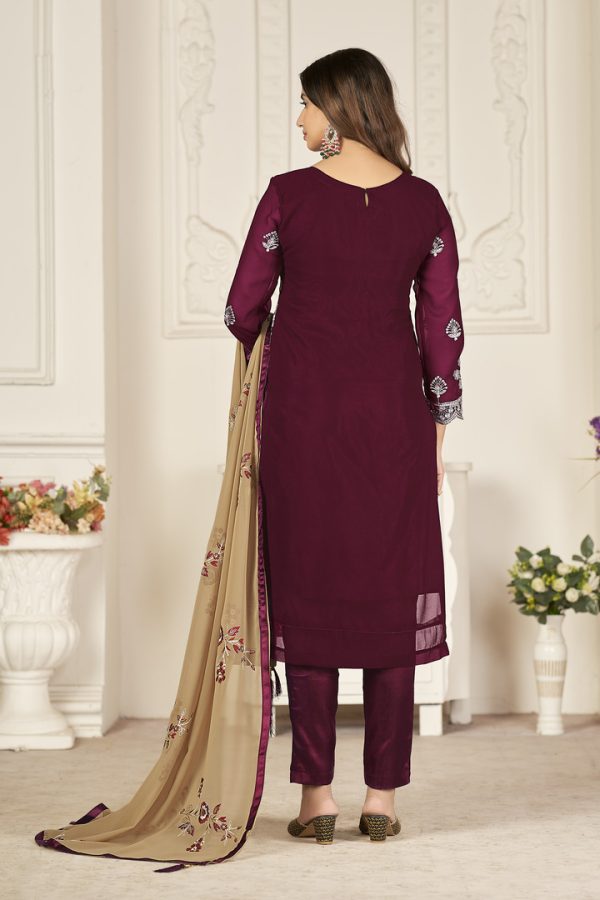 Maroon Pakistani Suit