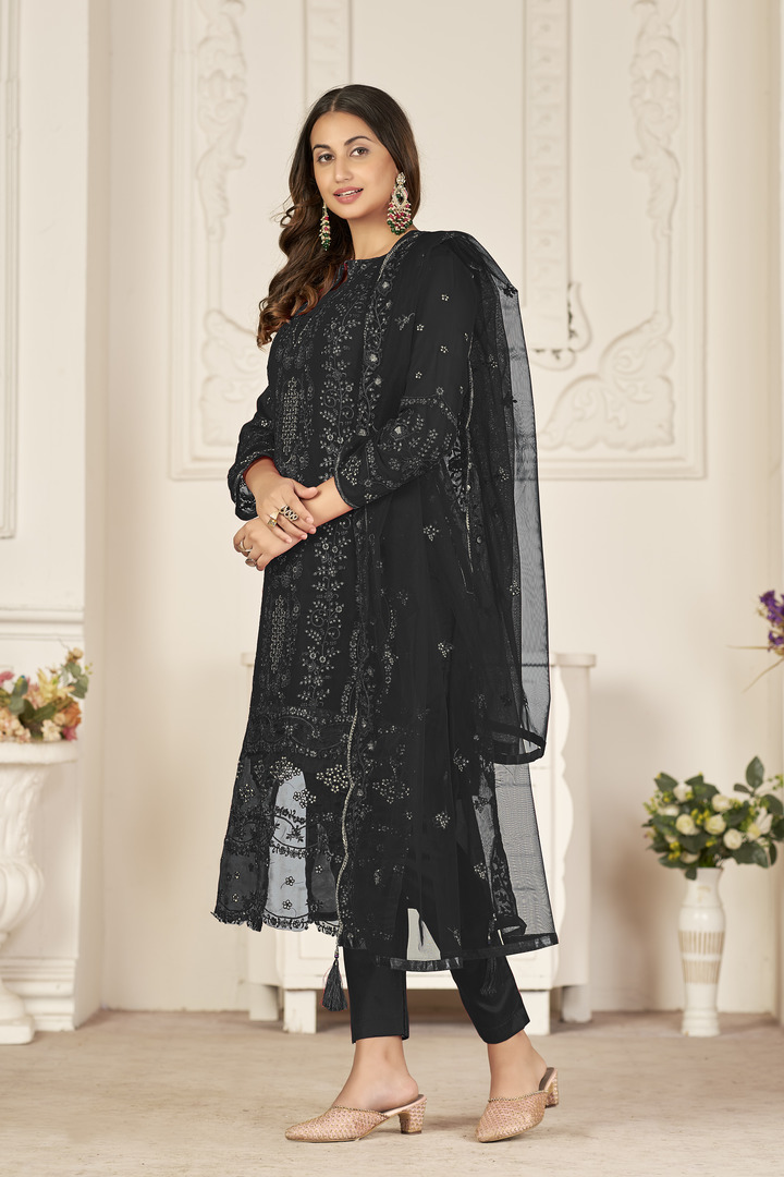 Vibrant Black Pakistani Suit